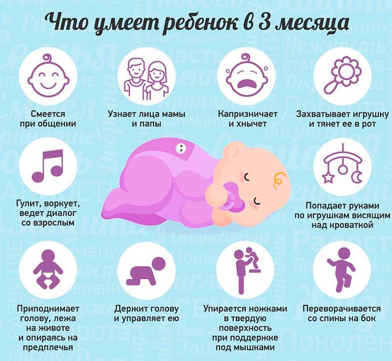 O que pode bebê em 3 meses