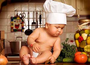 comida para bebê em três meses