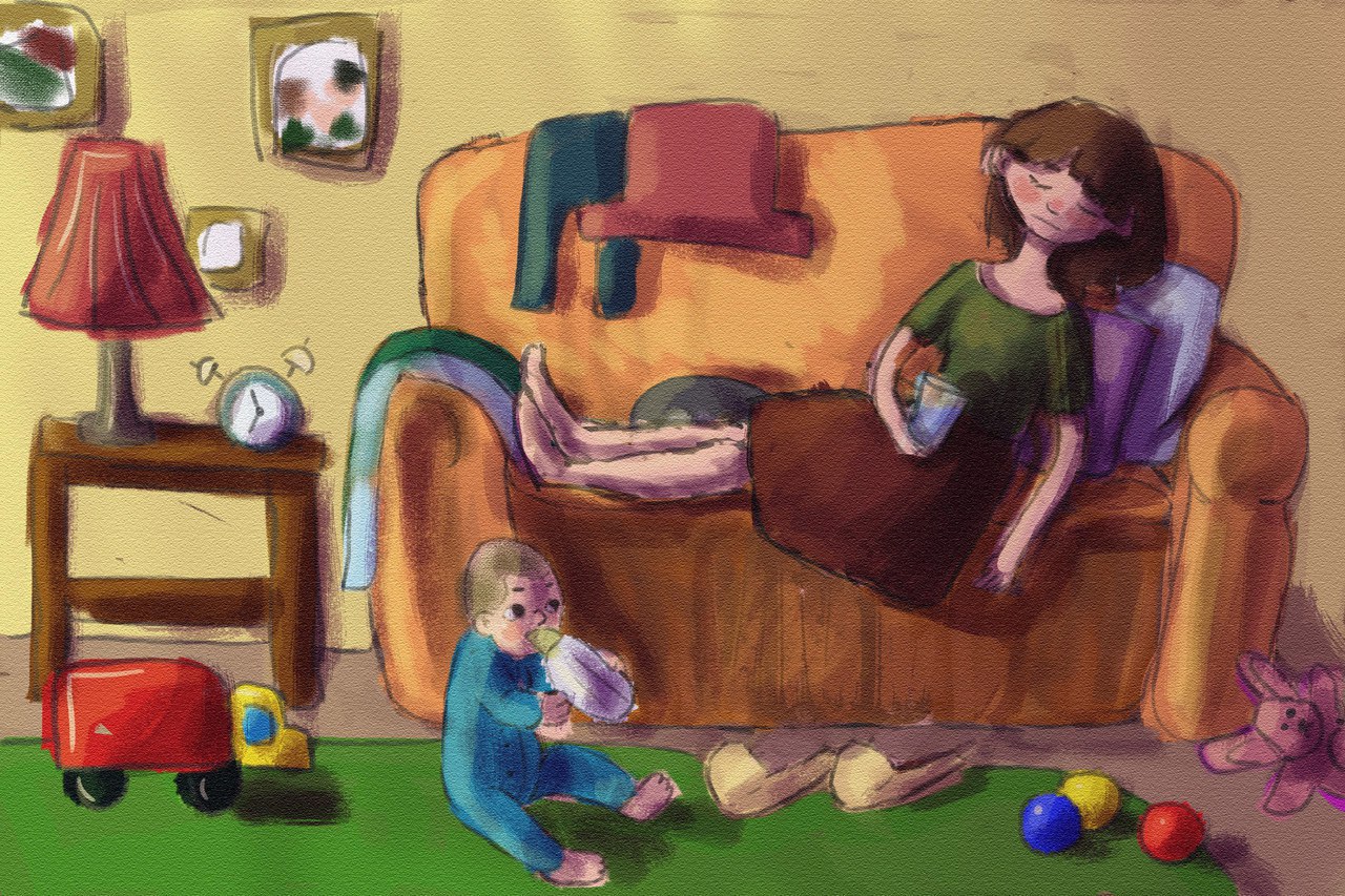 zmęczona mama